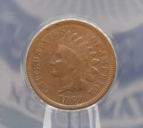 1869 Indian Head Cent Penny 1c ANACS VG10 #136 Very Good ECC&C, Inc.