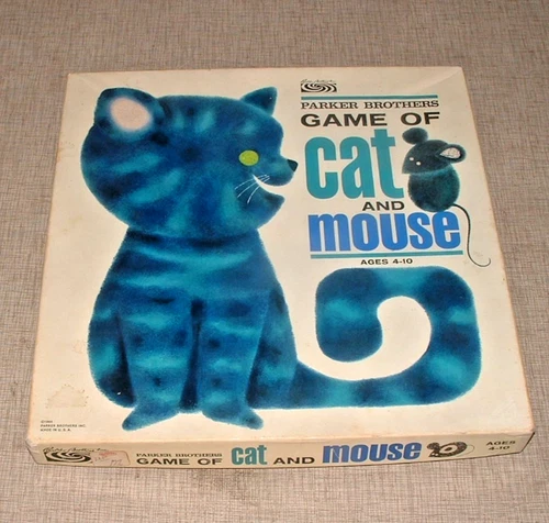 Vintage 1964 Parker Brothers Cat and Mouse Board Game No. 140 Complete