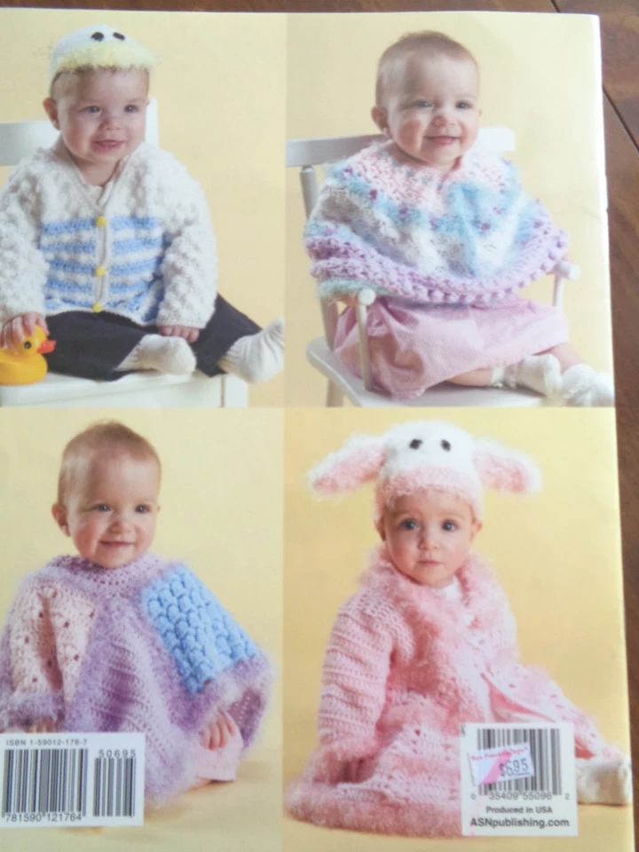 AMERICAN SCHOOL OF NEEDLEWORK CROCHET CUTE AS A BUTTON BABY WEAR 6 DESIGN 6-24 M - Image 3 of 3