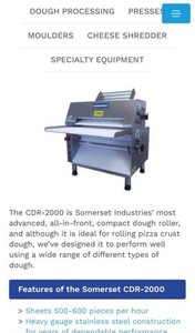 Somerset CDR 2000 Dough Roller