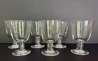 Large Steuben Air Twist 8011 Crystal Water/ Wine Goblets Glasses Set of 6