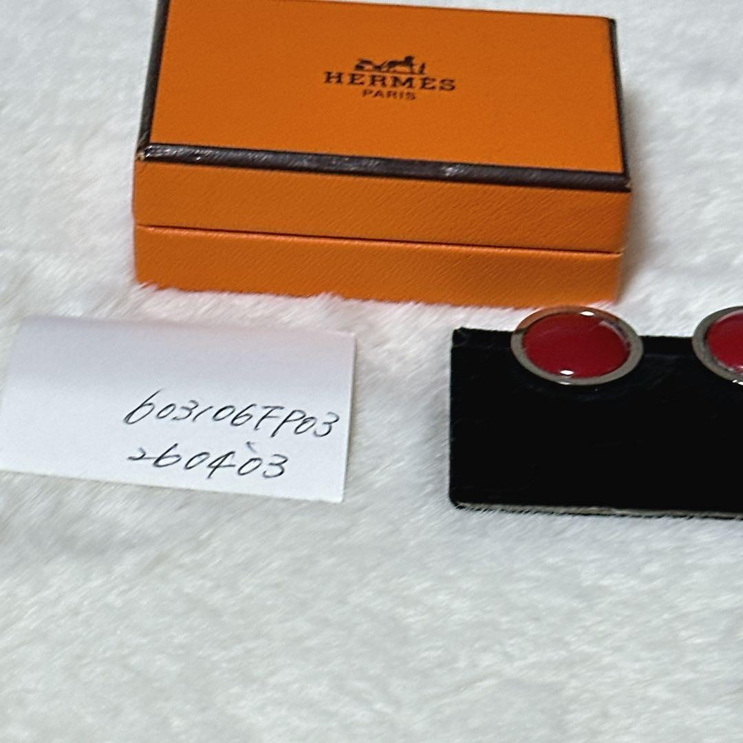 Hermes Red Eclipse Earrings - image 6