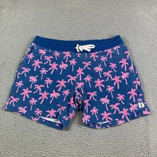 Chubbies Lounge Shorts Mens Medium Palm Tree Print Drawstring Pockets 7"