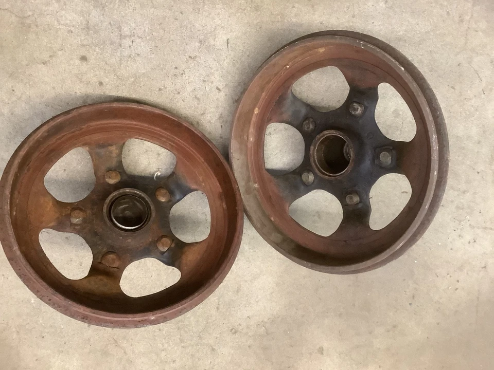 1932 1933 1934 Ford MODEL B V8 Front Brake Drums Hubs OEM USED SOLID - Image 2 of 4