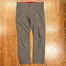 Wrangler Pants Men's 38x31 Green Flex Waist Cargo Hiking Straight 10NW788NB