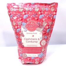 Scentsy Soak Cashmere  Corduroy 2 lb Bath Salts Epsom Pink Himalayan HTF New