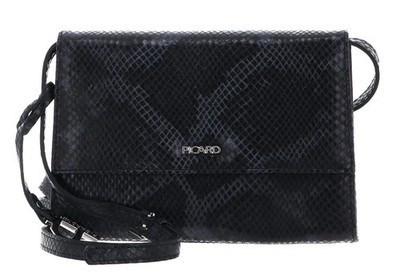 PICARD Auguri Shoulderbag With Flap Umhängetasche Tasche Croco Black schwarz