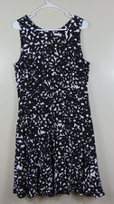 Diane von Furstenberg Clara Dress 12 Fit Flare Floral Sleeveless Knee Length