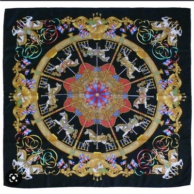 Hermès Silk Jacquard Carre Scarf  Luna Park  by Joachim Metz