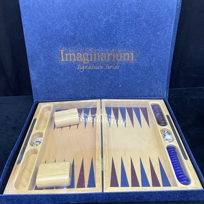 Backgammon Board Game Wood Case Strategy Dice New Imaginarium Signature Series