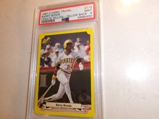 1987 CLASSIC TRAVEL UPDATE YELLOW YELLOW BACK #113 BARRY BONDS PSA 9
