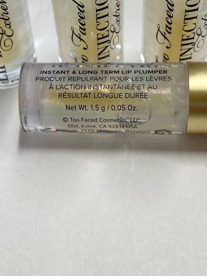 5 PACOTES Too Faced Lip Injection Extreme 0,05 oz Lip Plumper Instantâneo Novo Volume - Imagem 3 de 3