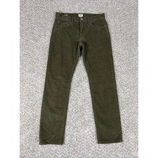 J.Crew Pants Mens 30x30 Green 484 Slim Fit Corduroy Stretch Cotton Cords