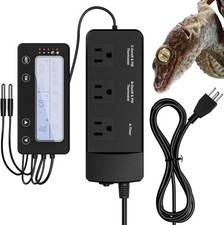 Reptile Temperature Controller with Timer, PID Reptile Digital Thermostat, 3-Cha