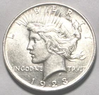 1923 peace dollar AU condition #128