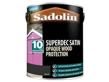 Sadolin Superdec Opaque Wood Protection Black Satin 5 Litre SAD5028830