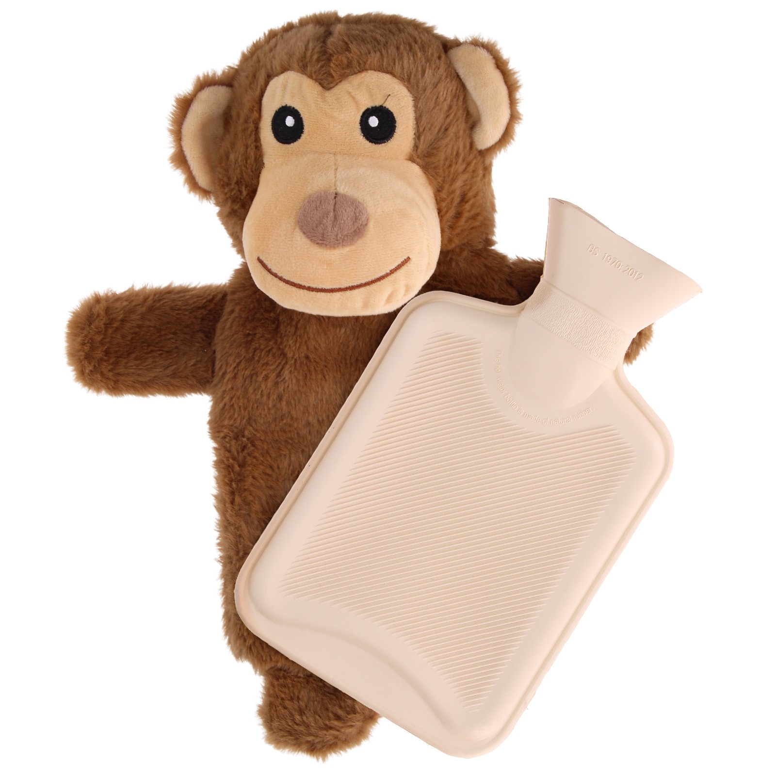 Bouillotte déhoussable peluche Singe ZEN 750ml réservoir eau chaude