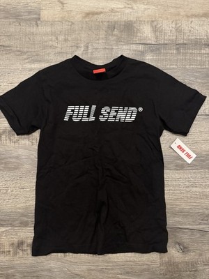 Full Send Nelk Boys Black Graphic Men's T-Shirt S Short Sleeve 