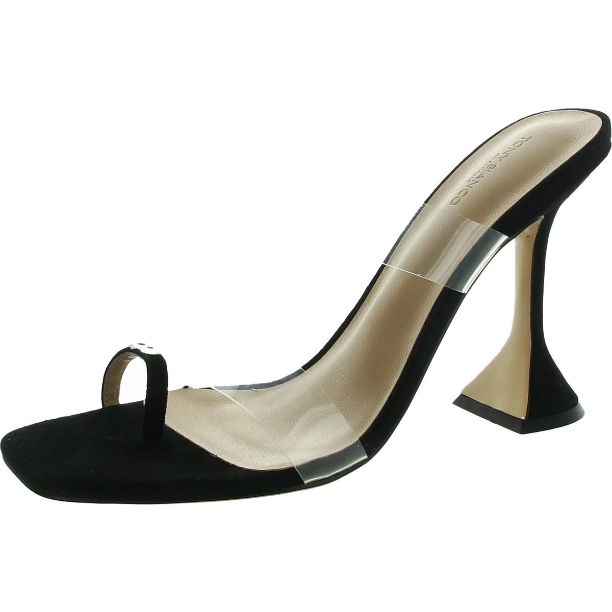 Женские замшевые туфли Tony Bianco из шафрана черного цвета с драгоценными камнями на каблуке 85 см BM BHFO 1296 6790₽