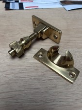 SOLID BRASS POLISHED CHROME FINISH HEAVY WINDOW SCREW SASH FASTENER