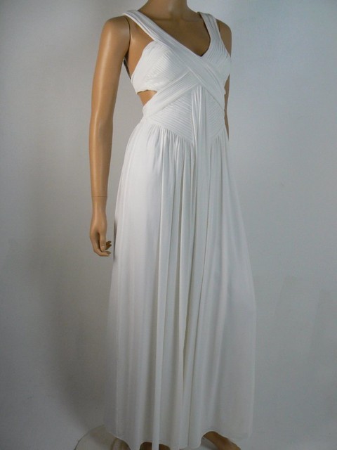 white jersey gown