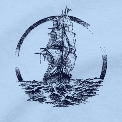 Pirate Ship T Shirt Caribbean Buccaneer Booty Aye Ahoy Matey
