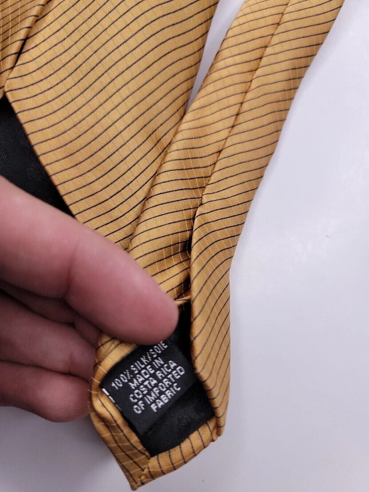 Corbata formal Perry Ellis Portfolio para hombre 57"Lx4"W bronceada Foto 4 de 4