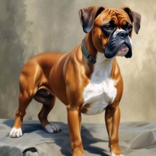 Boxer Dog   Print Picture Wall Decor
