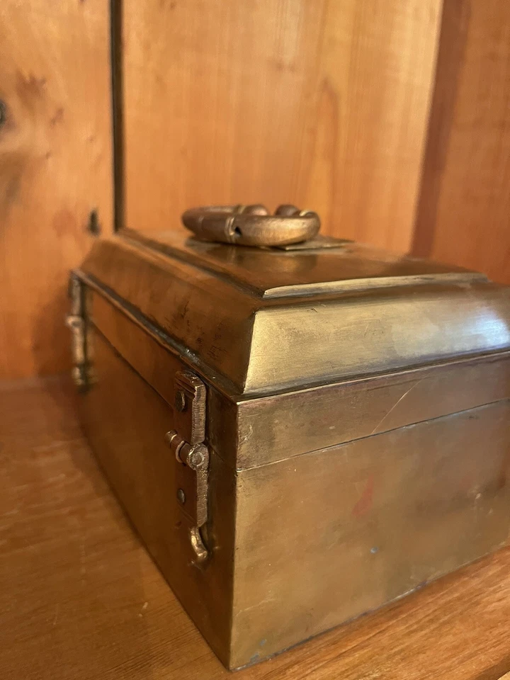 Antique Brass Tea Caddy - Image 4 of 4