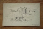 Very Nice Drawing Antique The Castle Of Miolans IN St Saint Stone' Albigny Aiton