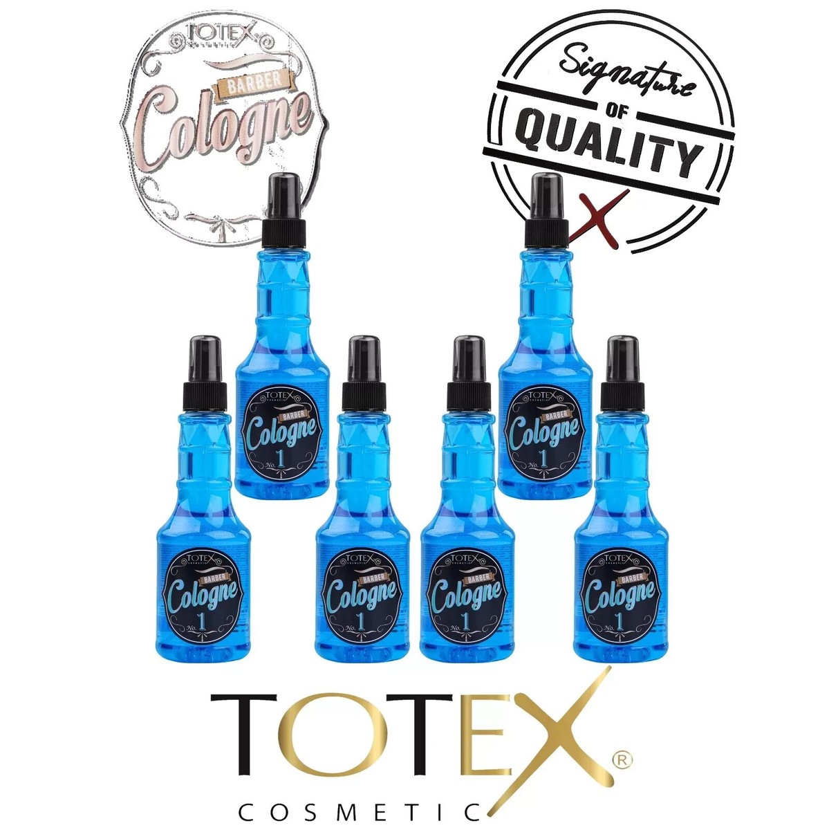 New Totex Barber Aftershave Cologne Blue 250 ml (6 Pcs Offer