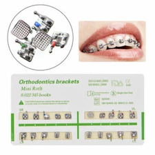 10 Packs Dental Orthodontic Brackets Braces Mini Roth MBT Slot.022 3-4-5 Hooks