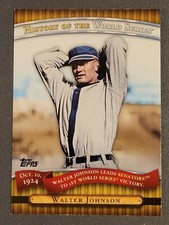Walter Johnson 2010 Topps Baseball History of the World Series #HWS2 MLB HOF