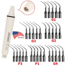 Dental Ultrasonic Piezo Scaler Handpiece / 5*Tips fit EMS Cavitron Woodpecker ST