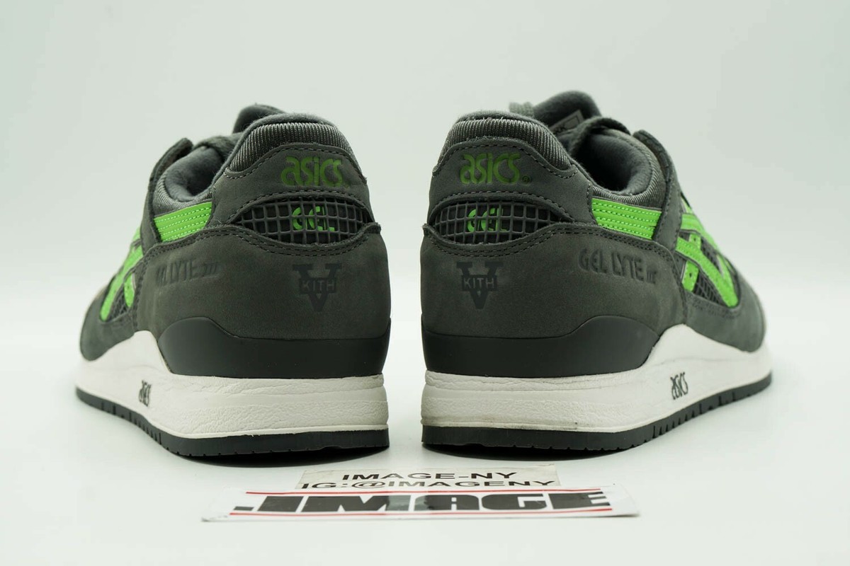 ASICS GEL LYTE 3 USED SIZE 7.5 RONNIE FIEG KITH SUPER GREEN GREY