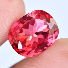 Natural Padparadscha Sapphire 11.95 Ct Cushion Certified Loose Gemstone