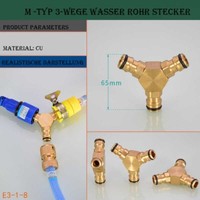 Gartenschlauch Messing Stecksystem Kupplung Wasserhahn Adapter Steck Kupplung