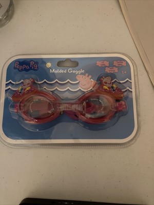 Peppa Pig Kids Molded Swimming Pool Goggles Pink Adjustable.  Latex Free - 3+