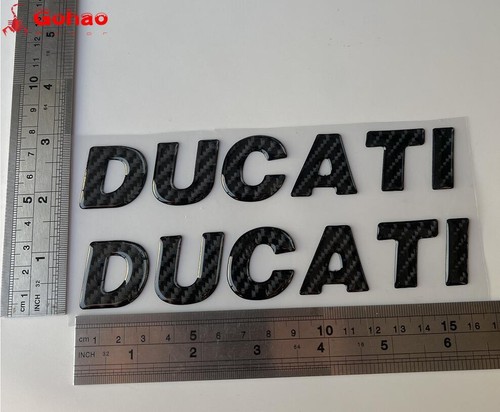 Real Carbon Fiber Fairing Tank Emblem Set for Ducati SuperSport Monster Panigale - Foto 6 di 7