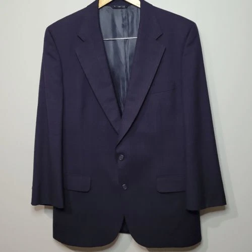 Blazer sportivo vintage Burberrys su misura couture taglia 40 blu navy 2 bottoni