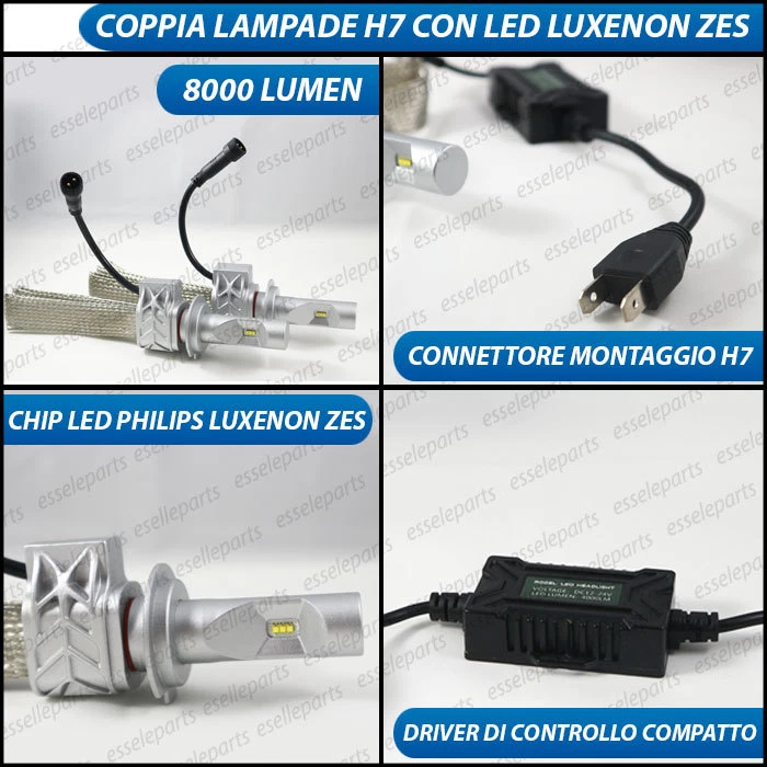 KIT LED VW SCIROCCO RESTYLING ANABBAGLIANTI + ABBAGLIANTI + LUCI DI POSIZIONE - Immagine 2 di 4