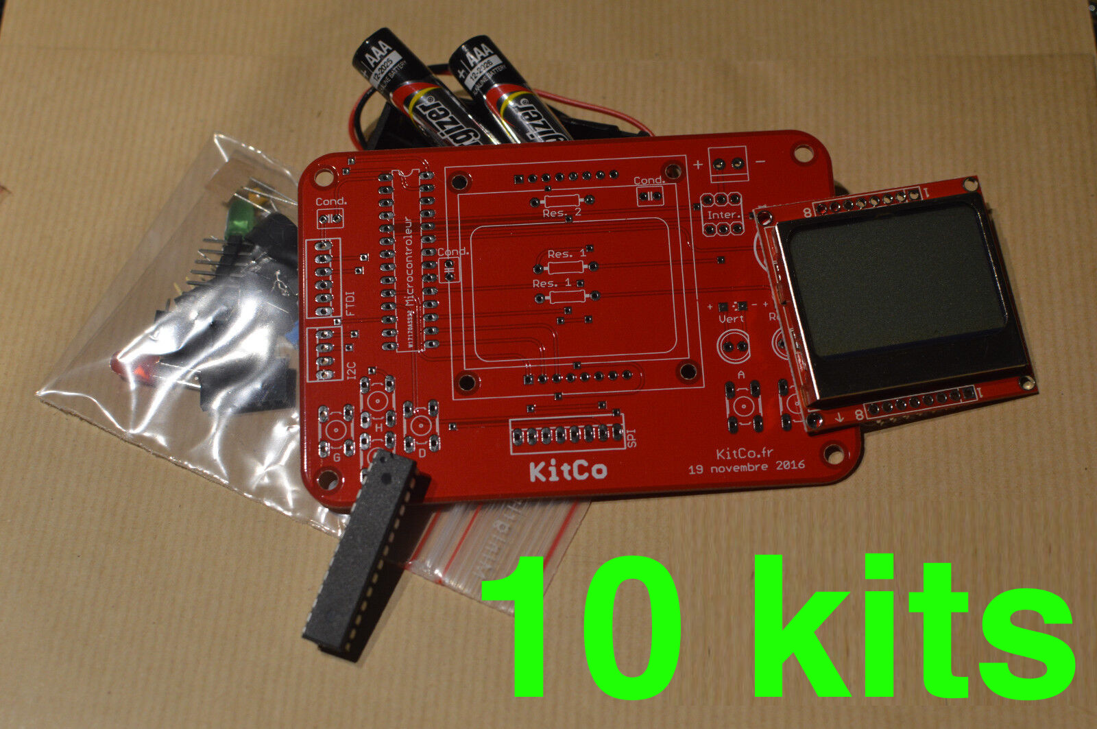 Kit électronique Arduino à écran couleur aléatoire et puce Atmega haute performance