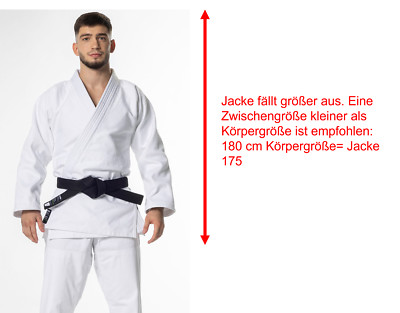 Neu *Judojacke'' Moskito Dax   650 g/m², 130-200, regular/slim, weiß/blau