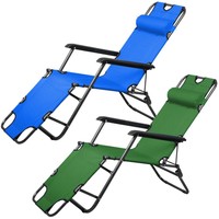 Metal Folding Recliner Chaise Lounger Lounge Chair Beach Sun Camp Metal Folding Recliner Chaise Lounger Lounge Chair Beach Sun Camp