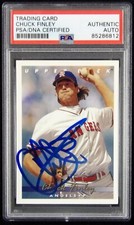 Chuck Finley California Angels Signed 1992 Upper Deck Card #77 PSA Authenticated