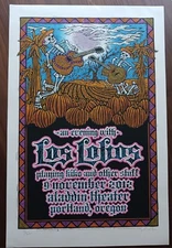 LOS LOBOS Poster Playing Kiko Live 2012 Signed Silkscreen by Gary Houston