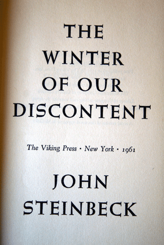 The Winter of Our Discontent by John Steinbeck 1961 HC/DJ First Edition - Picture 3 of 5