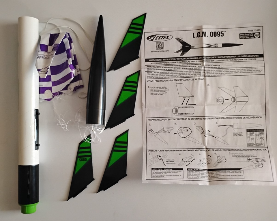 Estes Parts Lot L.G.M 0095 Rocket, Controller and Launch Pad (Not ...