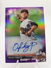 2017 Bowman Chrome Prospects - Ofelky Peralta Purple Refractor /250 Autograph
