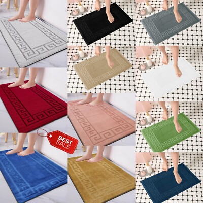 Non Slip Bath Mat Extra Large Bathroom Rugs Water Absorbent Toilet ...